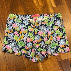 Lilly Pulitzer Disney Blue and Pink Floral Shorts